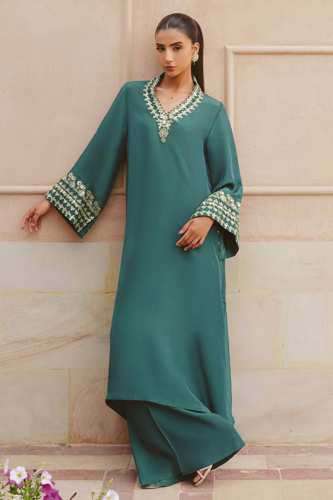 EMERALD ENCHANTMENT-2 PC (SHIRT & TROUSER)