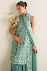 OCEAN ELEGANCE -3PC (SHIRT, TROUSER & DUPATTA)
