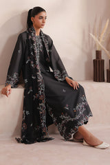 DARK FLORAL-3PC (SHIRT, TROUSER & DUPATTA)