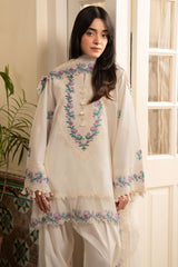 IVORY FLEUR-3PC EMBROIDERED SUIT