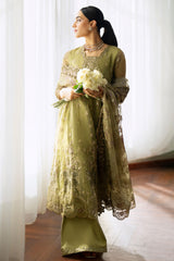 GOLDEN GROVE-3PC POLY ORGANZA EMBROIDERED PRET