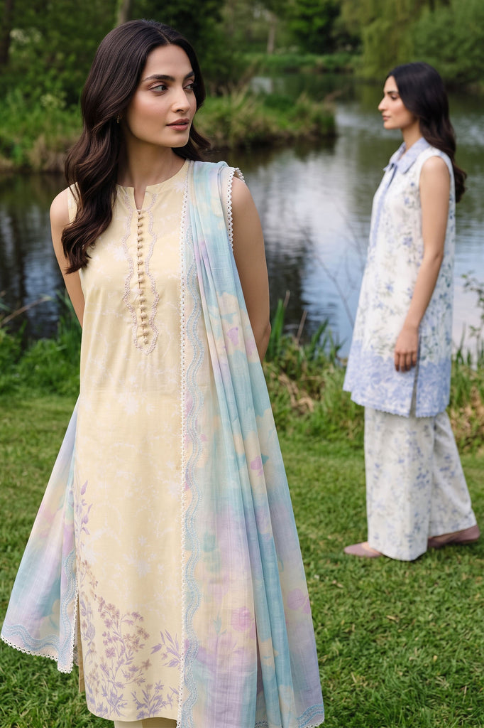 LEMON BLOSSOM-3 PIECE PRINTED LAWN SUIT