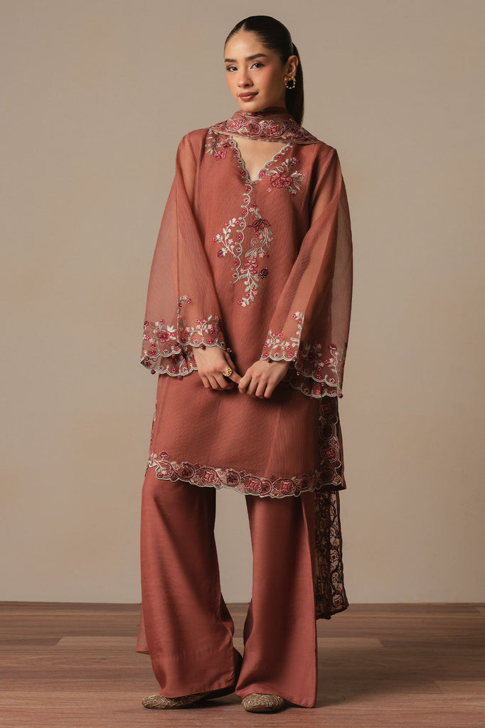 BLOMMING CLAY-3PC (SHIRT, TROUSER & DUPATTA)