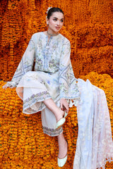 LILAC WHISPER-3PC PRINTED LAWN SUIT