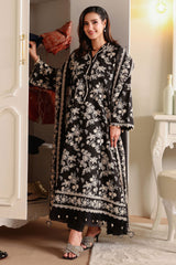 OBSIDIAN BLOOM-3PC EMBROIDERED LAWN SUIT