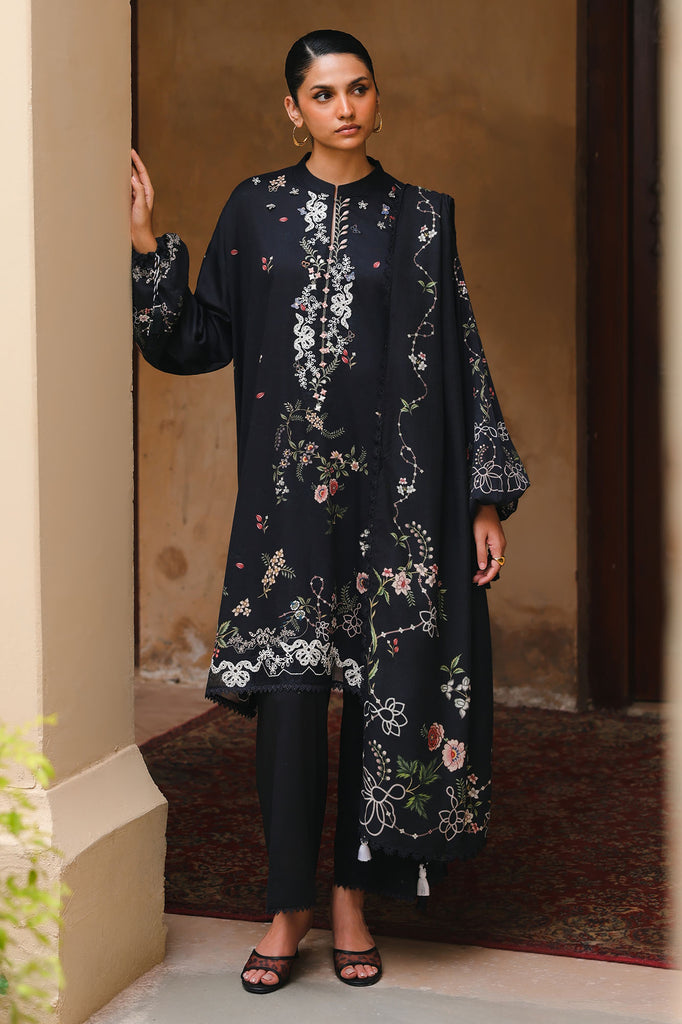 VELVET ONYX-3PC SATIN PRINTED SUIT