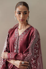 SCARLET STARDUST  - 4PC SILK EMBROIDERED SUIT