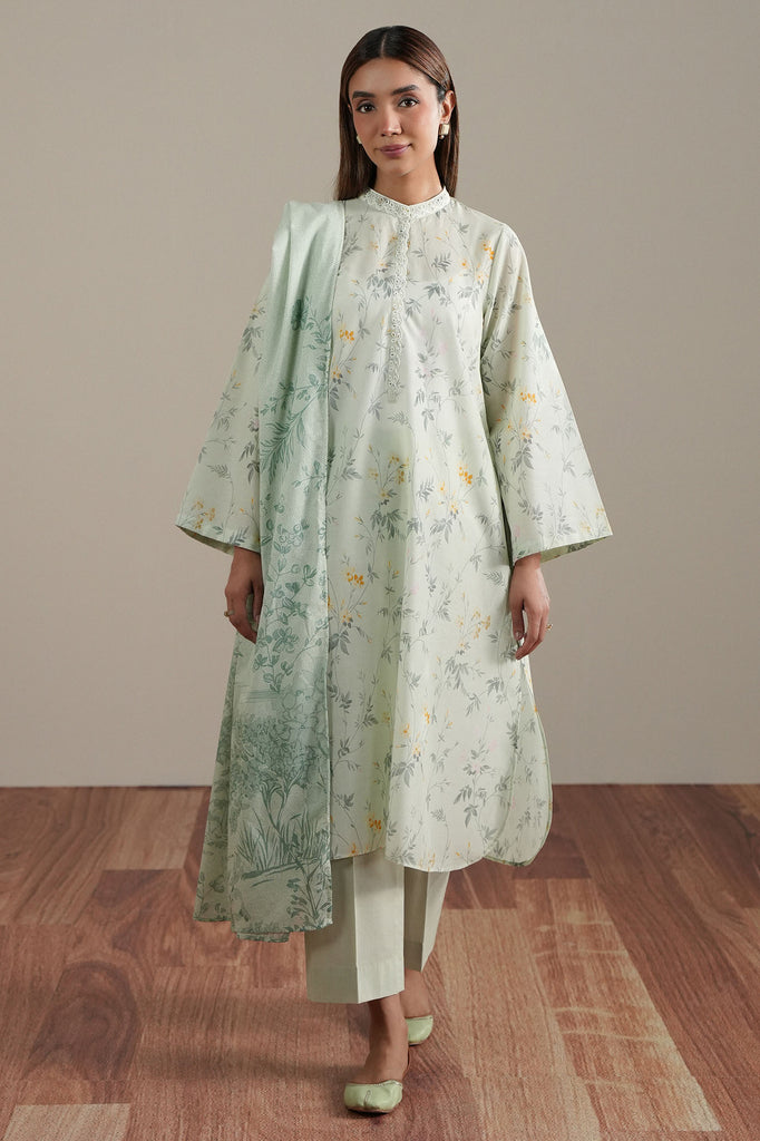 SOFT GREEN-2PC (SHIRT & DUPATTA)