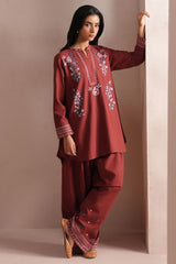 BURNT CLAY-2PC (SHIRT & TROUSER)