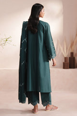 GREEN GLAM-3PC (SHIRT, TROUSER & DUPATTA)