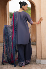 INDIGO DUSK -3PC (SHIRT, TROUSER & DUPATTA)