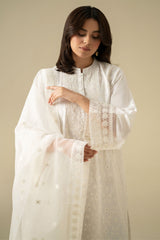 FLORAL WHITE-2PC (SHIRT & DUPATTA)