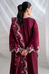 CRIMSON-3PC (SHIRT, TROUSER & DUPATTA)