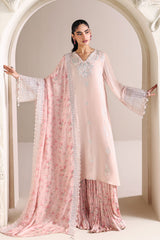 PINK BLOSSOM-4PC CHIFFON EMBROIDERED SUIT