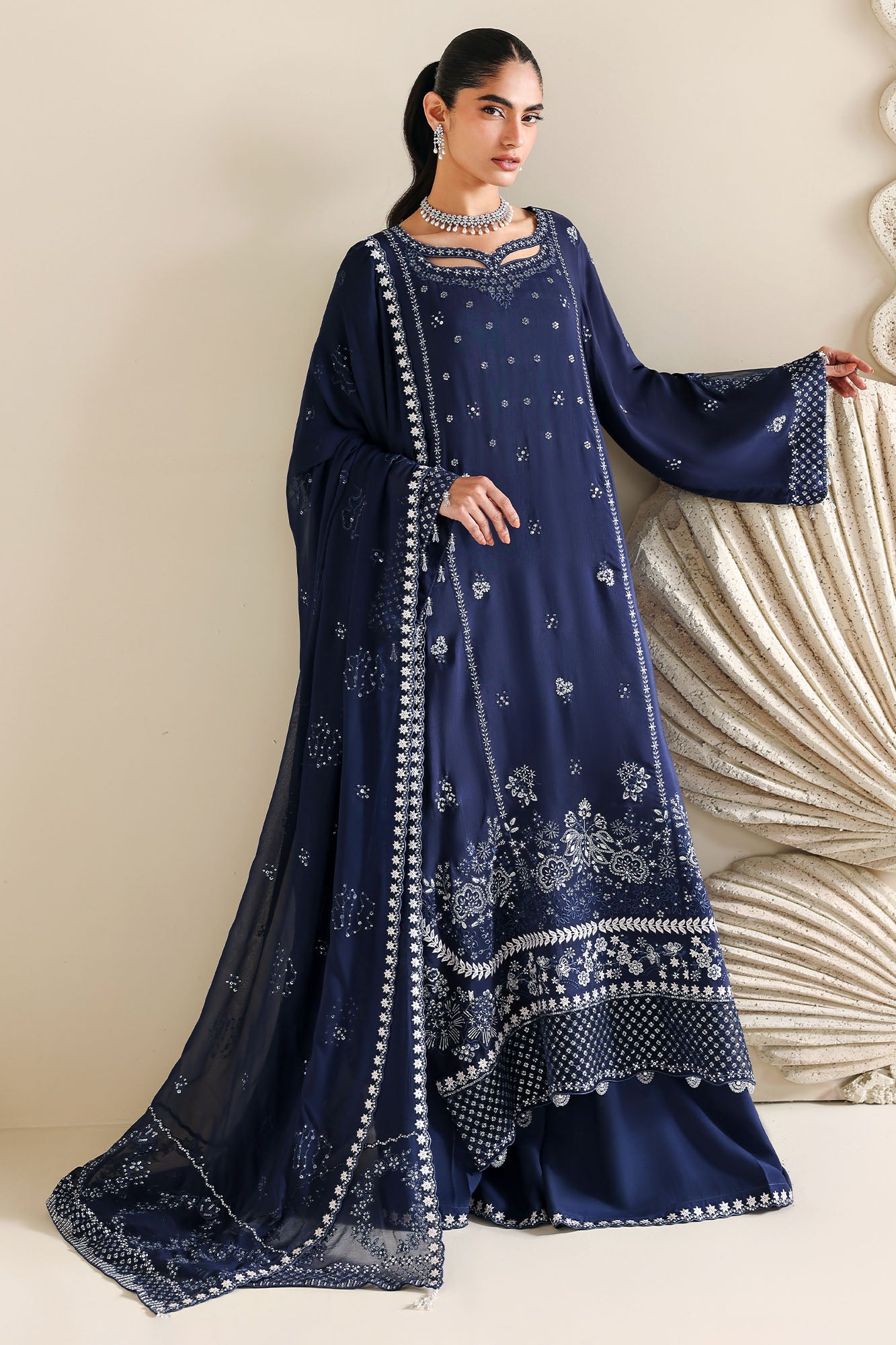 navy blue dress for baby girl The most beautiful winter dresses ON SALE at www.onehub.pk ‼️🙌🏻 Grab them  now, they're selling out FAST⌛️⌛️ Product: SHEIN Clasi Women's High Neck  Halterneck Long Sleeve Knit Sweater Dress Size Worn by