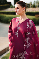 PLUM ESSENCE-3PC (SHIRT, TROUSER & DUPATTA)