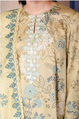 BLOOMING BLISS-3PC SATIN PRINTED SUIT