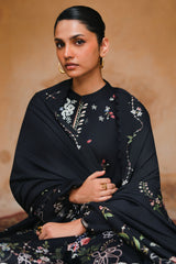 VELVET ONYX-3PC SATIN PRINTED SUIT
