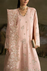 FLORAL MEADOW-3PC SILK EMBROIDERED SUIT