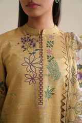 VINTAGE BLOOM-3PC KHADDAR PRINTED SUIT