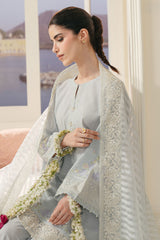 AQUA WHISPER-3PC EMBROIDERED LAWN SUIT