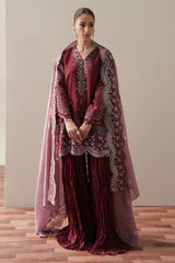 SCARLET STARDUST  - 4PC SILK EMBROIDERED SUIT