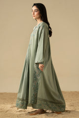 OLIVE DUSK-3PC (SHIRT, TROUSER & DUPATTA)