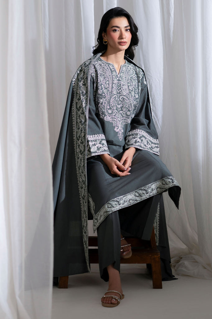 EMERALD GROVE-3PC (SHIRT, TROUSER & DUPATTA)