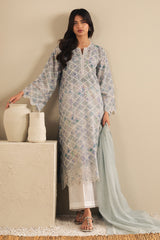 VIOLET SPLASH-2PC (SHIRT & DUPATTA)