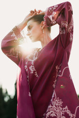 PLUM ESSENCE-3PC (SHIRT, TROUSER & DUPATTA)