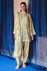 BLOOMING BLISS-3PC SATIN PRINTED SUIT