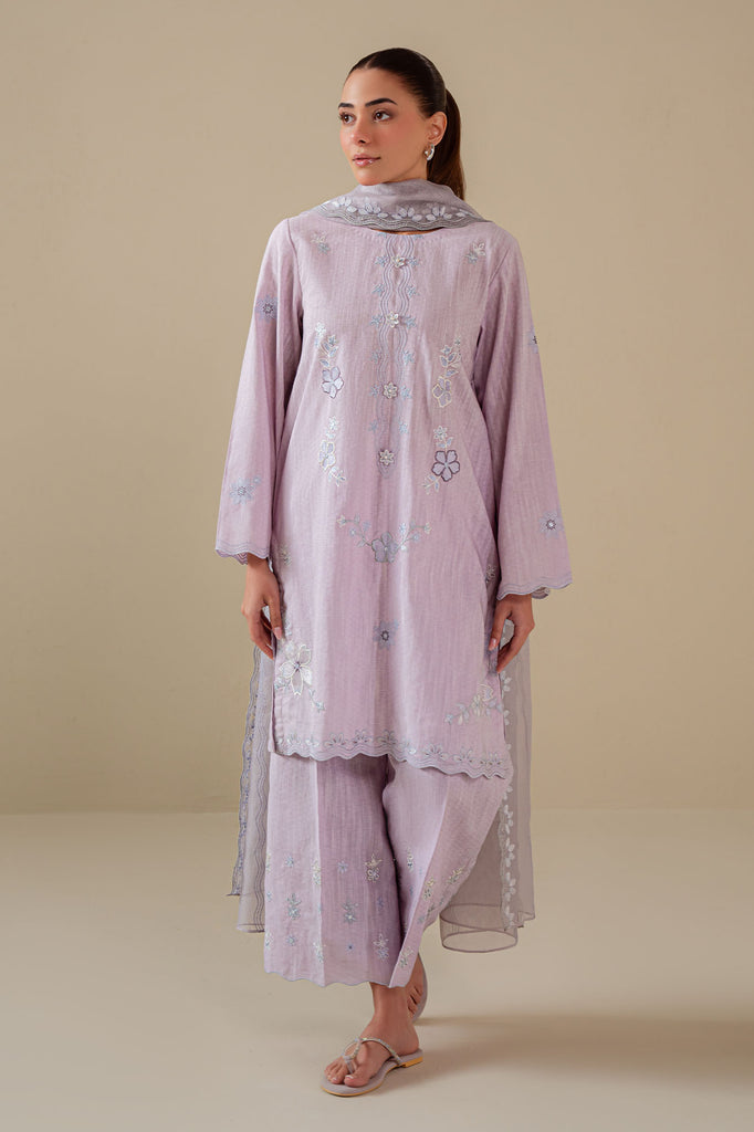 LILAC BLUSH-3PC (SHIRT, TROUSER & DUPATTA)