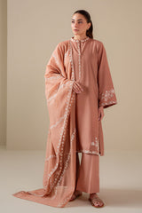 SAND CLAY -3PC (SHIRT, TROUSER & DUPATTA)