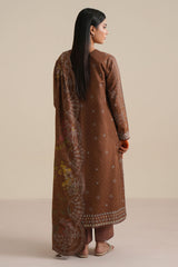 ANTIQUE CHARM-3PC KHADDAR PRINTED SUIT