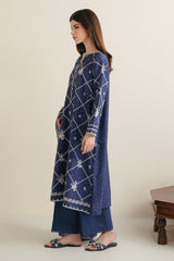 MIDNIGHT IRIS-3PC EMBROIDERED LAWN SUIT