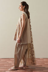 DUSTY SAGE-3PC EMBROIDERED SUIT