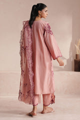 DEEP PEACH-3PC (SHIRT, TROUSER & DUPATTA)