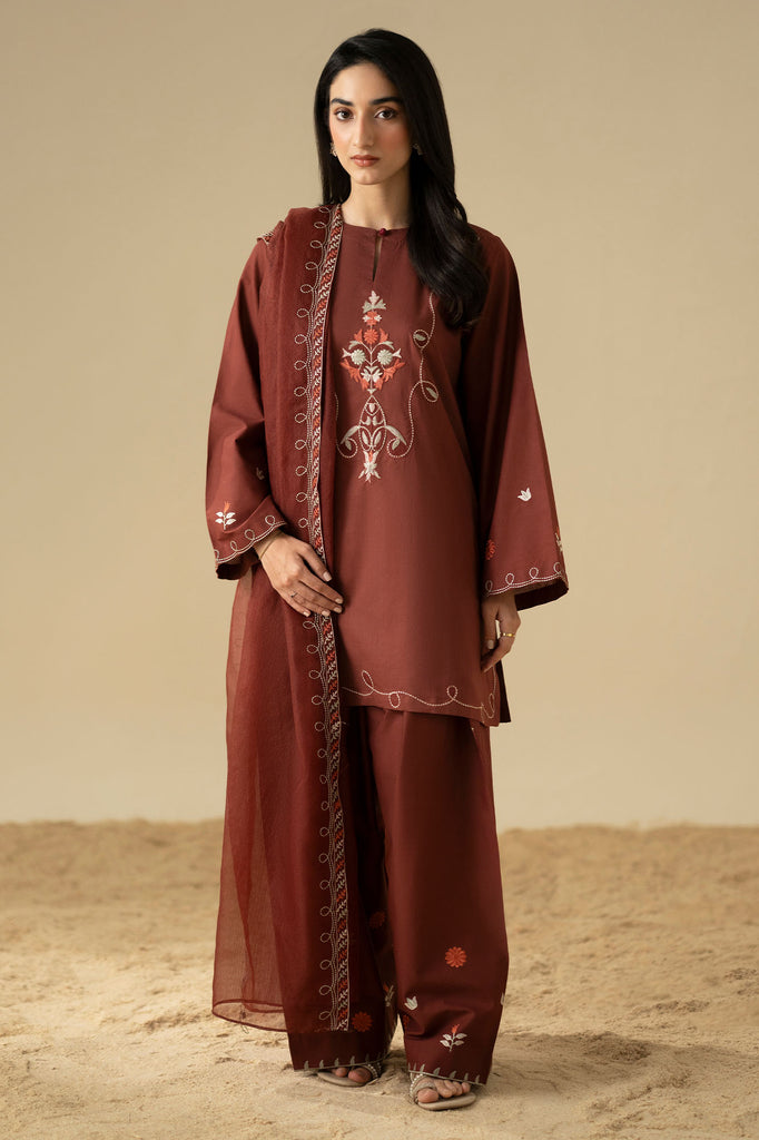 DESERT SUNSET-3PC (SHIRT, SHALWAR & DUPATTA)
