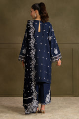 SPARKLING FLEUR-3PC  FANCY YARN EMBROIDERED SUIT