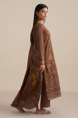 ANTIQUE CHARM-3PC KHADDAR PRINTED SUIT