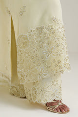 LIME GLOW-4PC NET EMBROIDERED SUIT