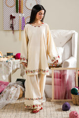 BEIGE BLOSSOM-2PC (SHIRT & TROUSER)