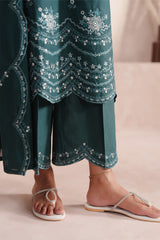 GREEN GLAM-3PC (SHIRT, TROUSER & DUPATTA)