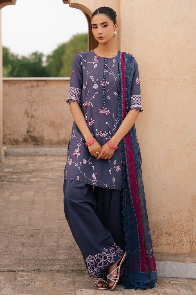 INDIGO DUSK -3PC (SHIRT, TROUSER & DUPATTA)