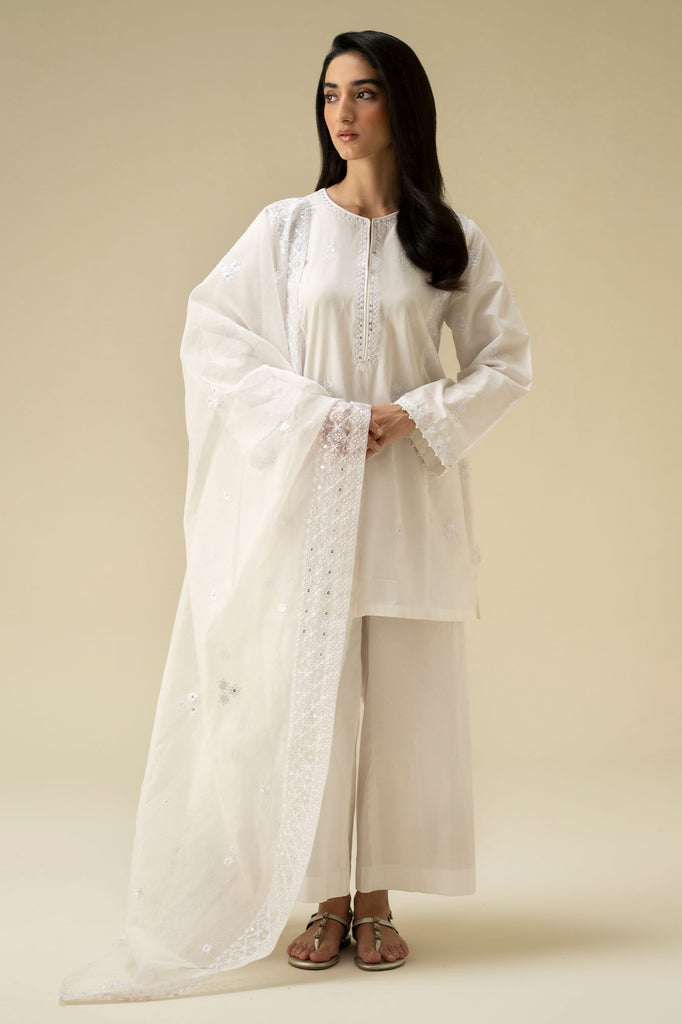 PEARL WHITE-2PC (SHIRT & DUPATTA)