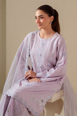 LILAC BLUSH-3PC (SHIRT, TROUSER & DUPATTA)