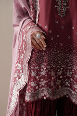 SCARLET STARDUST  - 4PC SILK EMBROIDERED SUIT