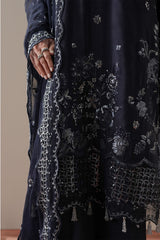 CELESTIAL BLUE -3PC SILK EMBROIDERED SUIT