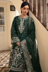 VINTAGE GREEN-3PC EMBROIDERED SUIT