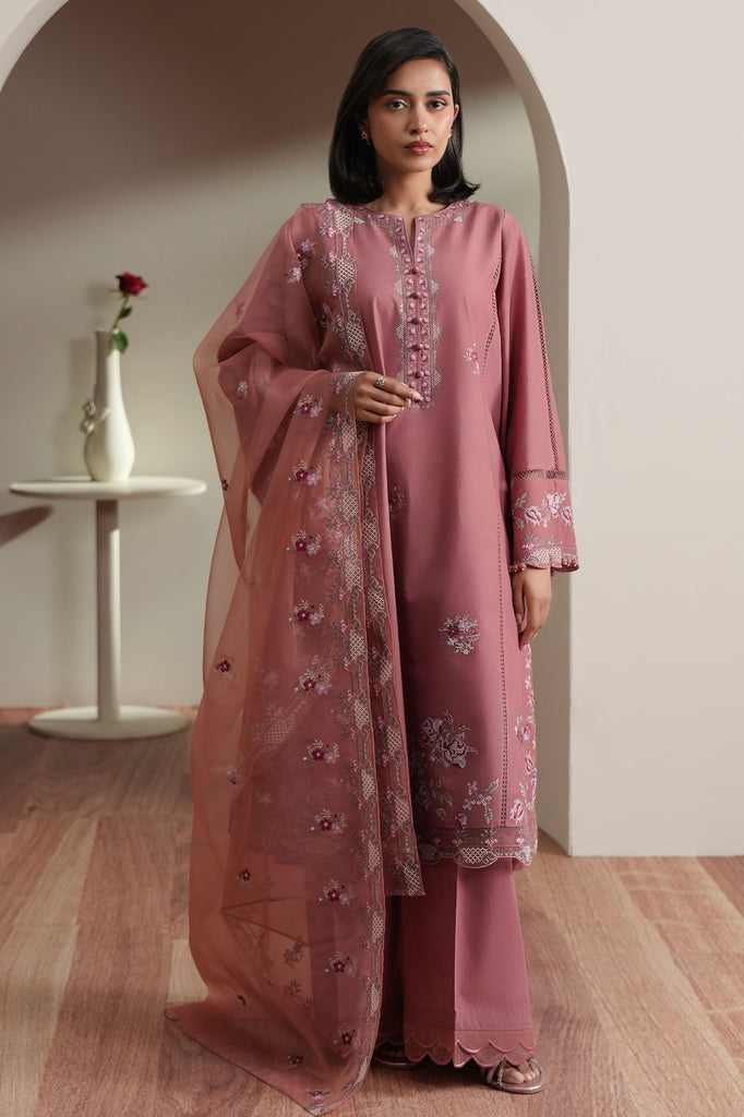 BLUSH TAPESTRY-3PC EMBROIDERED LAWN SUIT